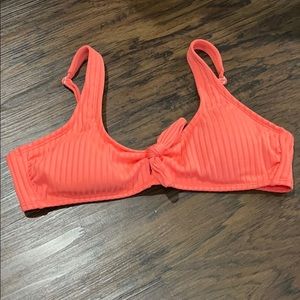 Coral Target Swim Top
